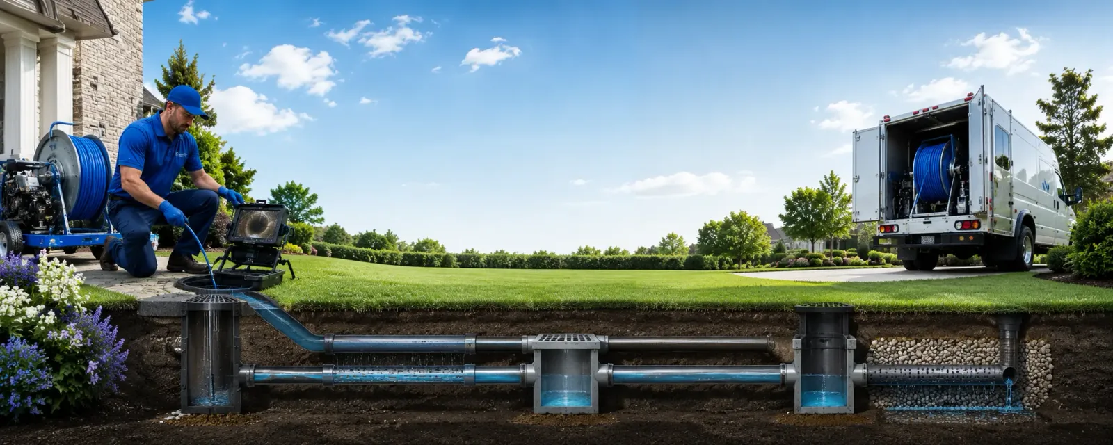 Outdoor drain cleaning information for Delmont, SD
